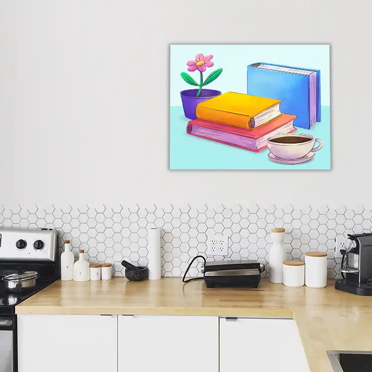 3 Coffee cup on books