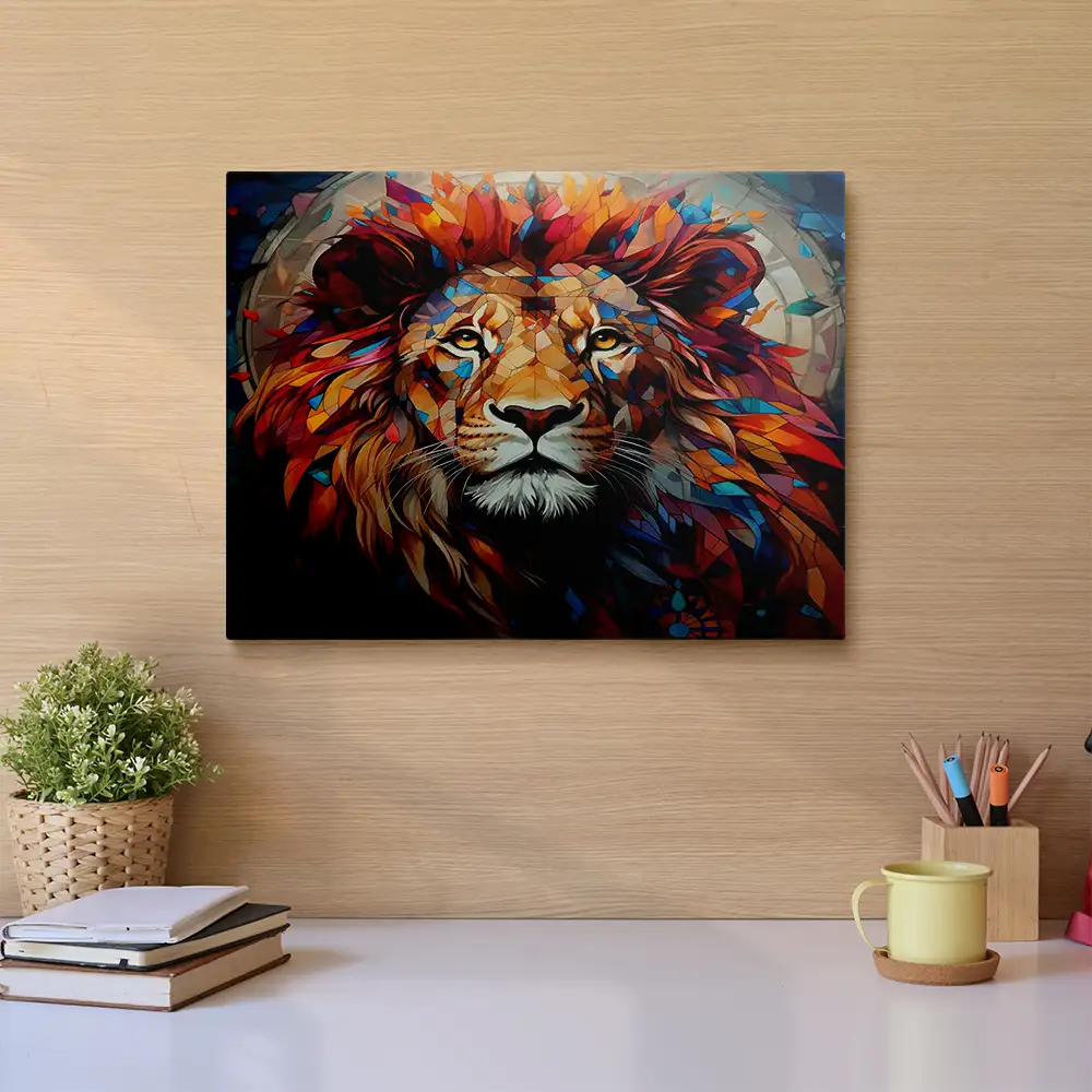 3 Colorful king lion
