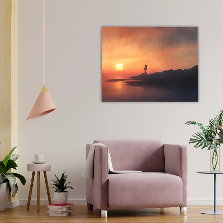 3 Painting sunset sky