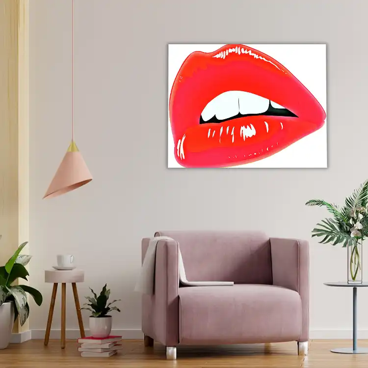 3 Lips painting