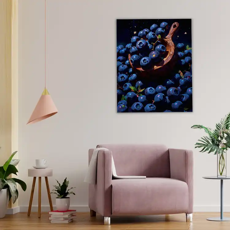 3 Blueberry painting