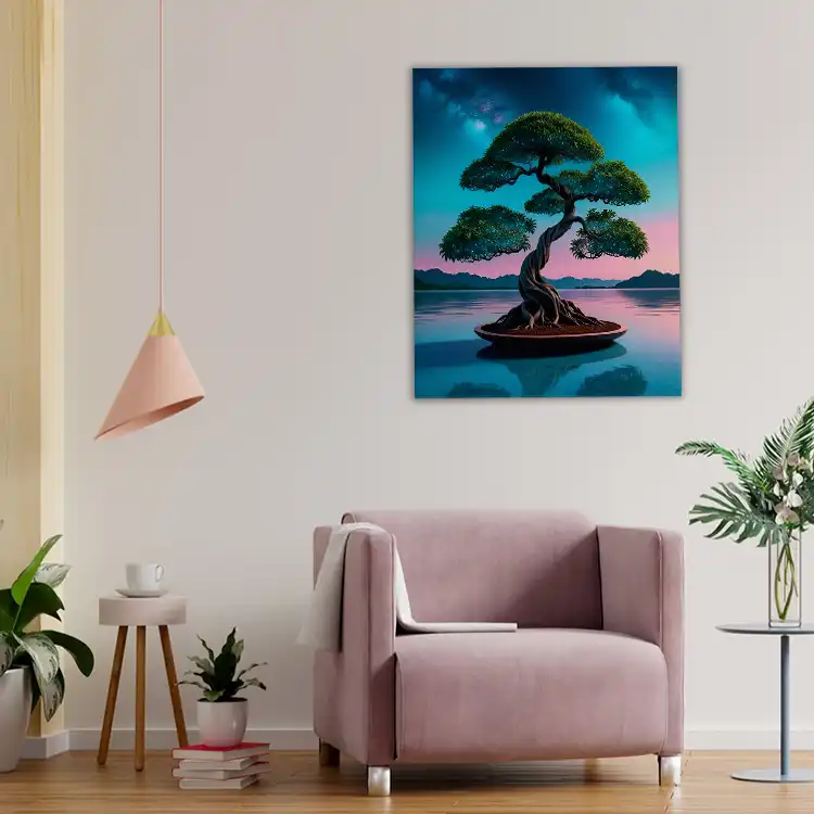 3 Huge bonsai tree painting