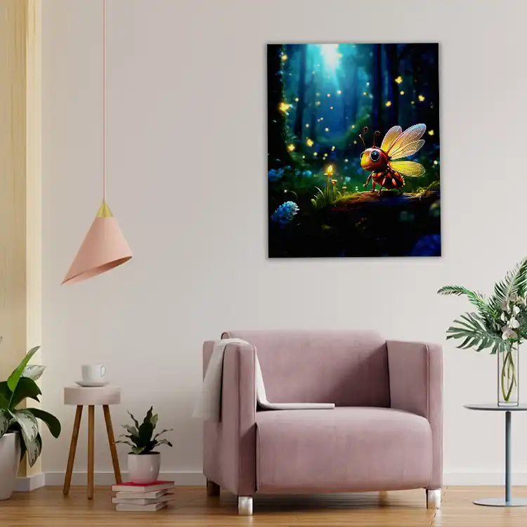 3 Fireflies painting