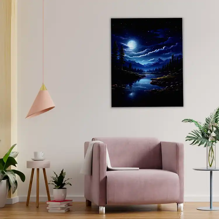 3 Night landscape painting