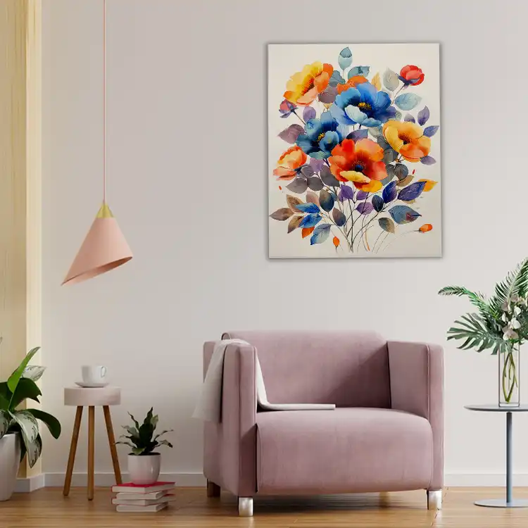 3 Large floral painting