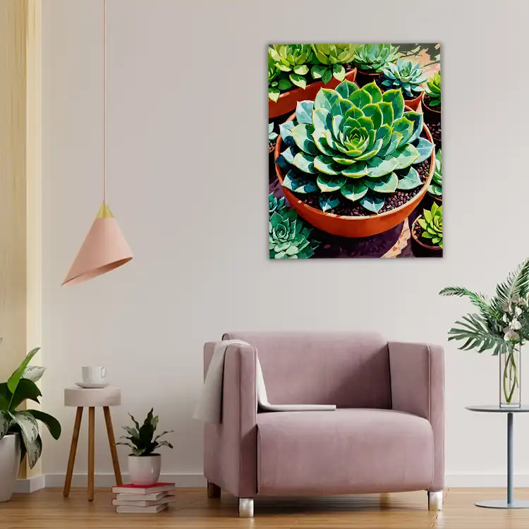 3 Watercolor painting succulents