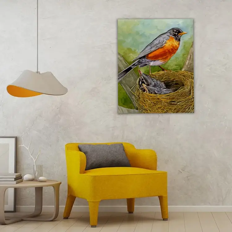 3 Robin with baby birds