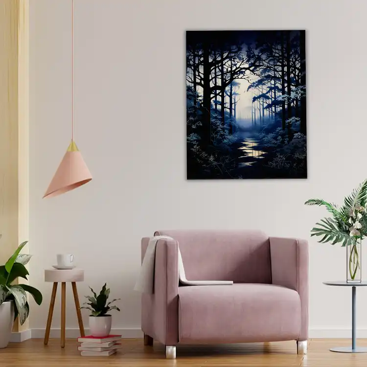 3 Silhouette of trees painting
