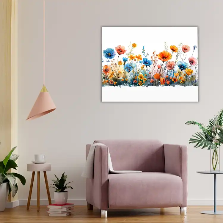 3 Meadow flowers painting