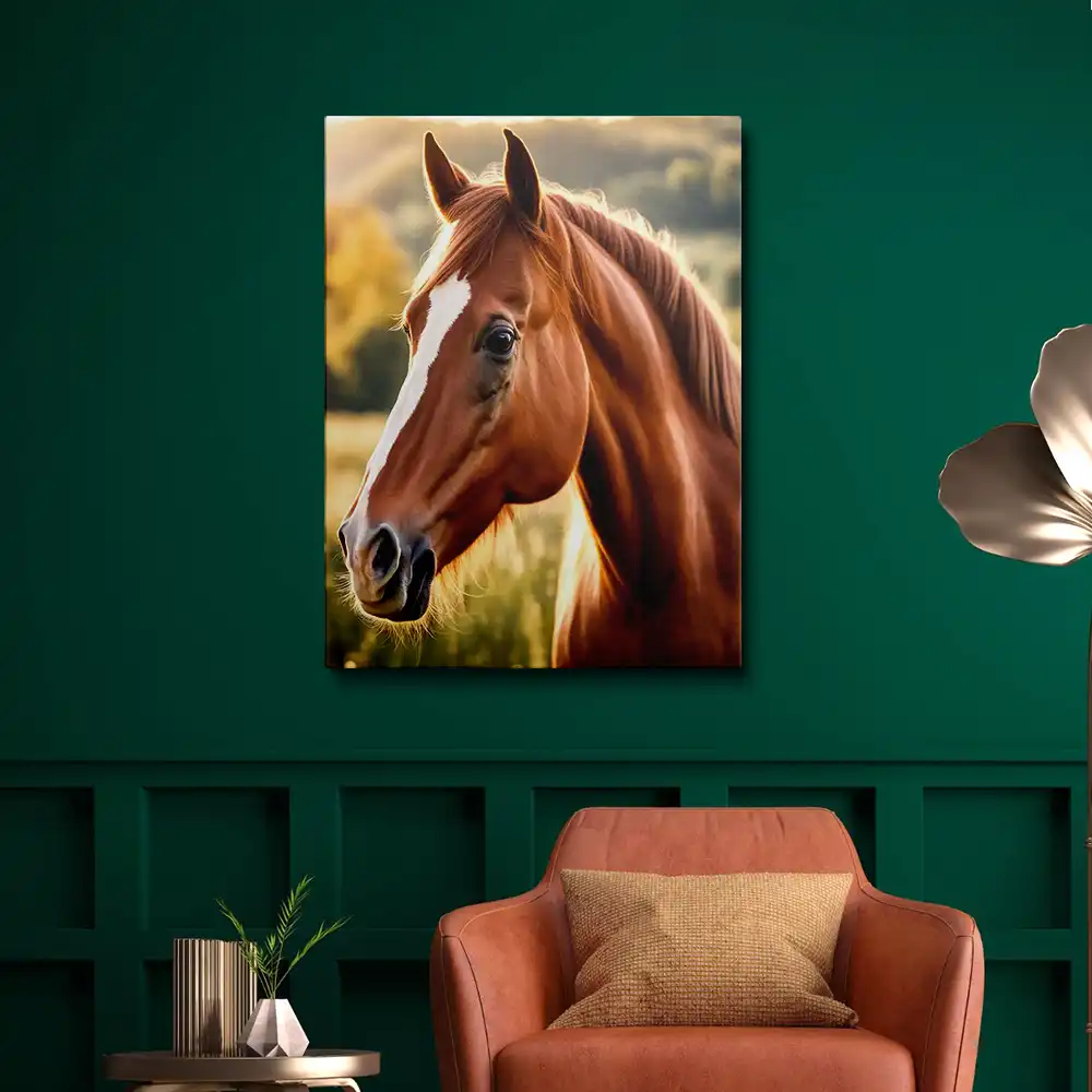 3 Brown horse face painting