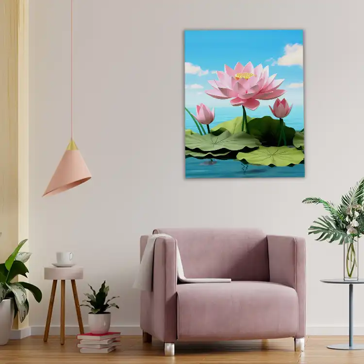 3 Water lillies painting