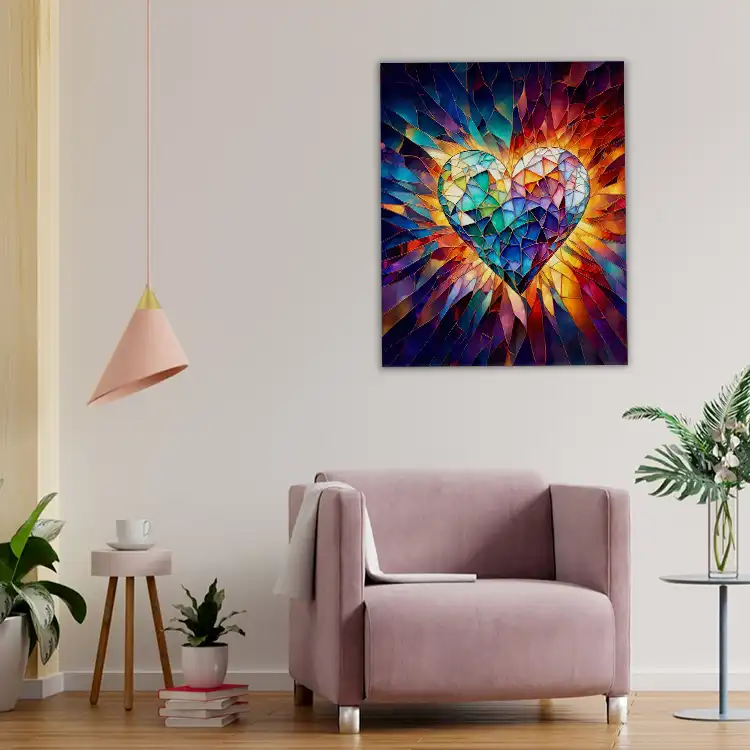 3 Abstract painting of heart