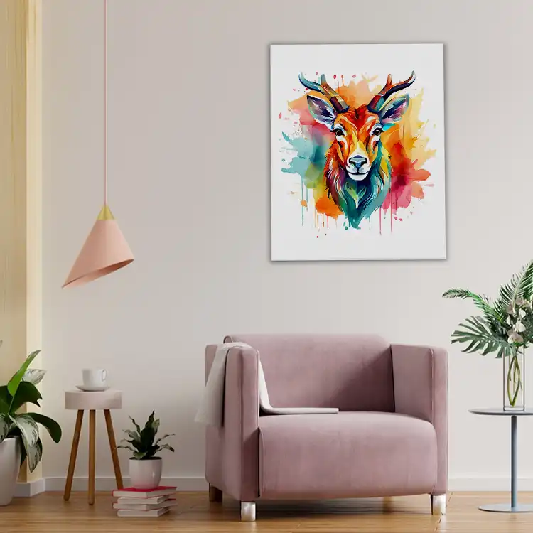 3 Colorful deer face