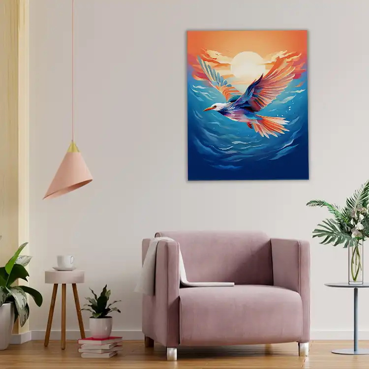 3 Flying birds painting