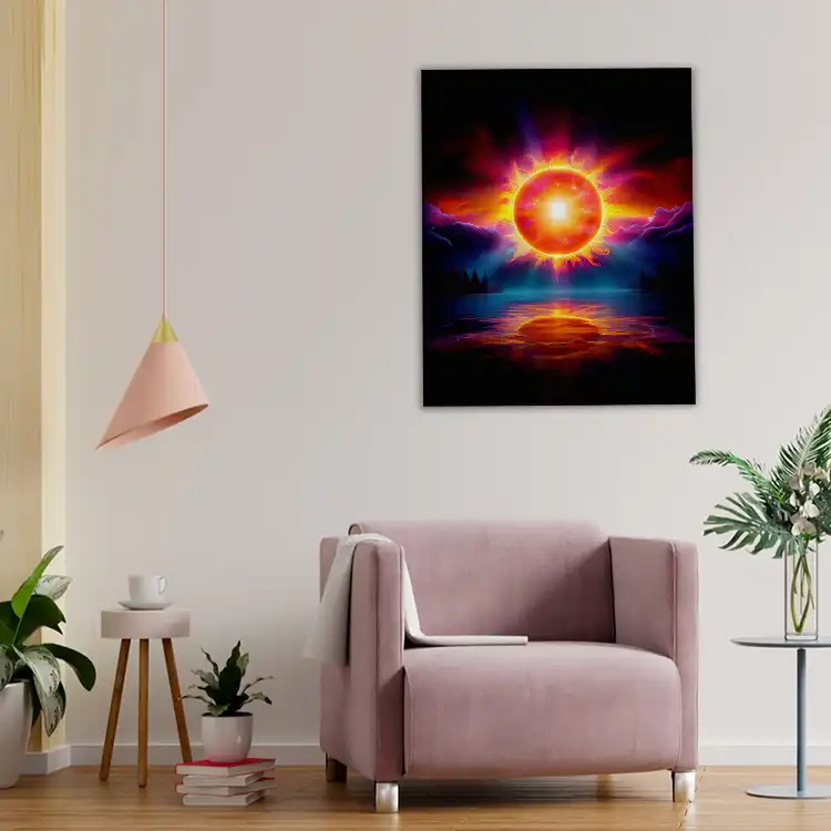 3 Abstract painting sun