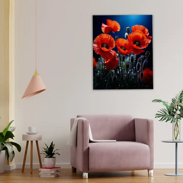 3 Painting poppies in watercolor