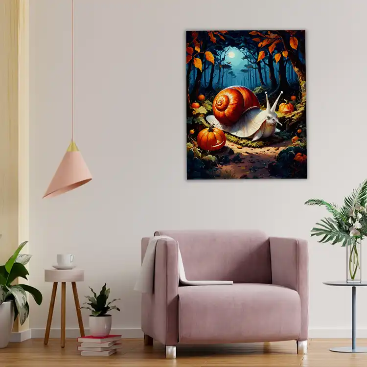3 Pumpkin Snail Painting