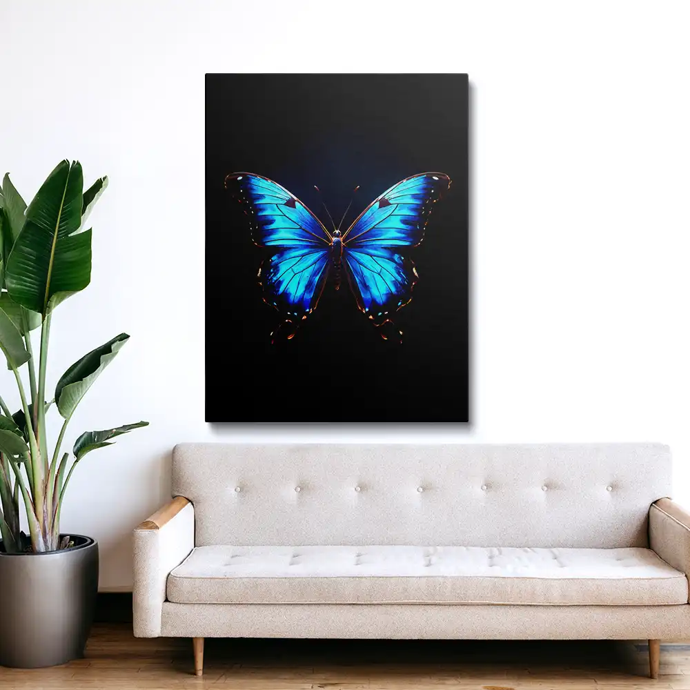 3 Glowing blue butterfly