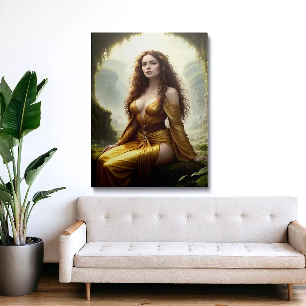 3 Woman in the golden dress