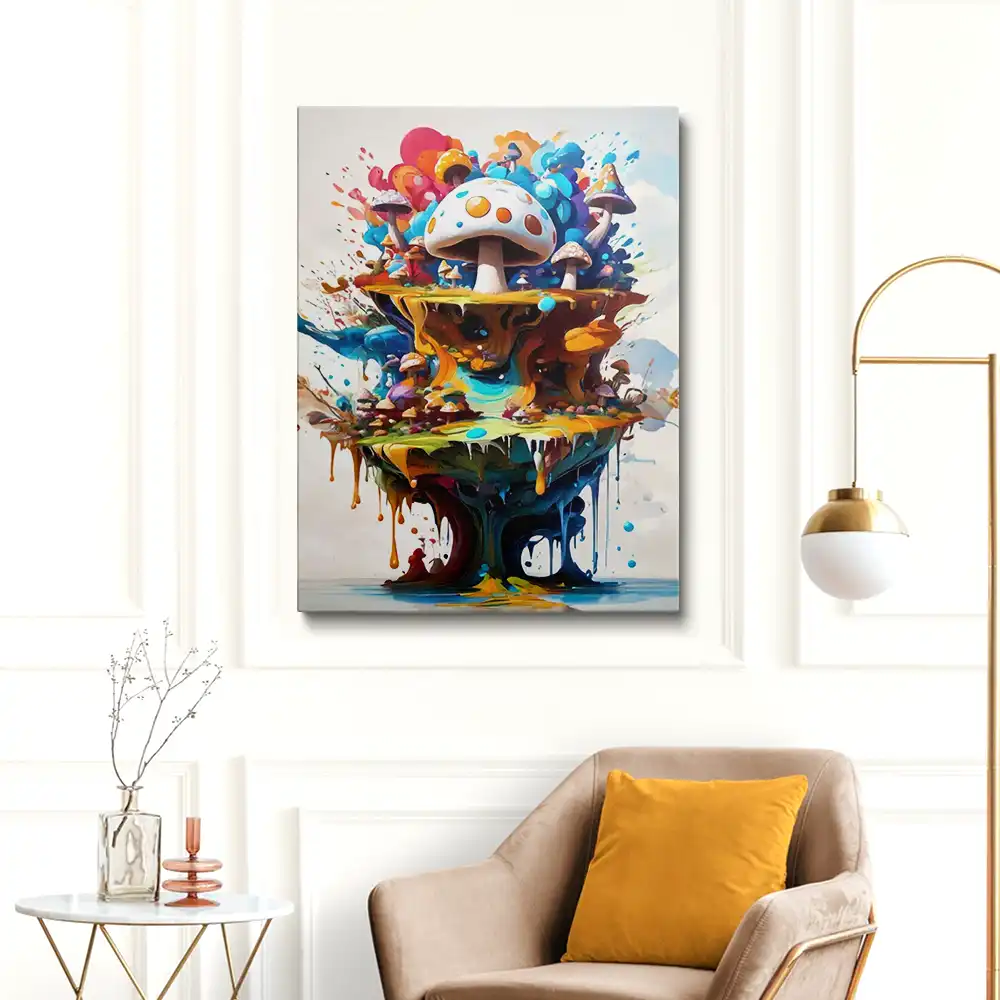 3 Mushroom with swirling colors