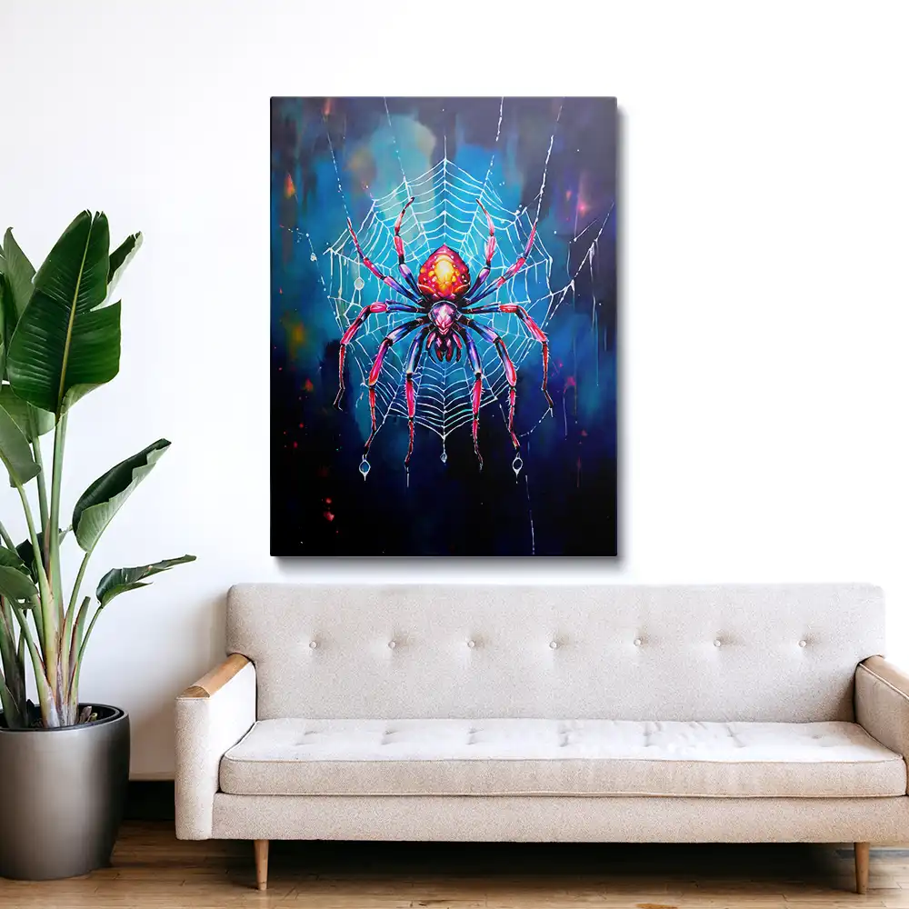 3 A big spider in a web