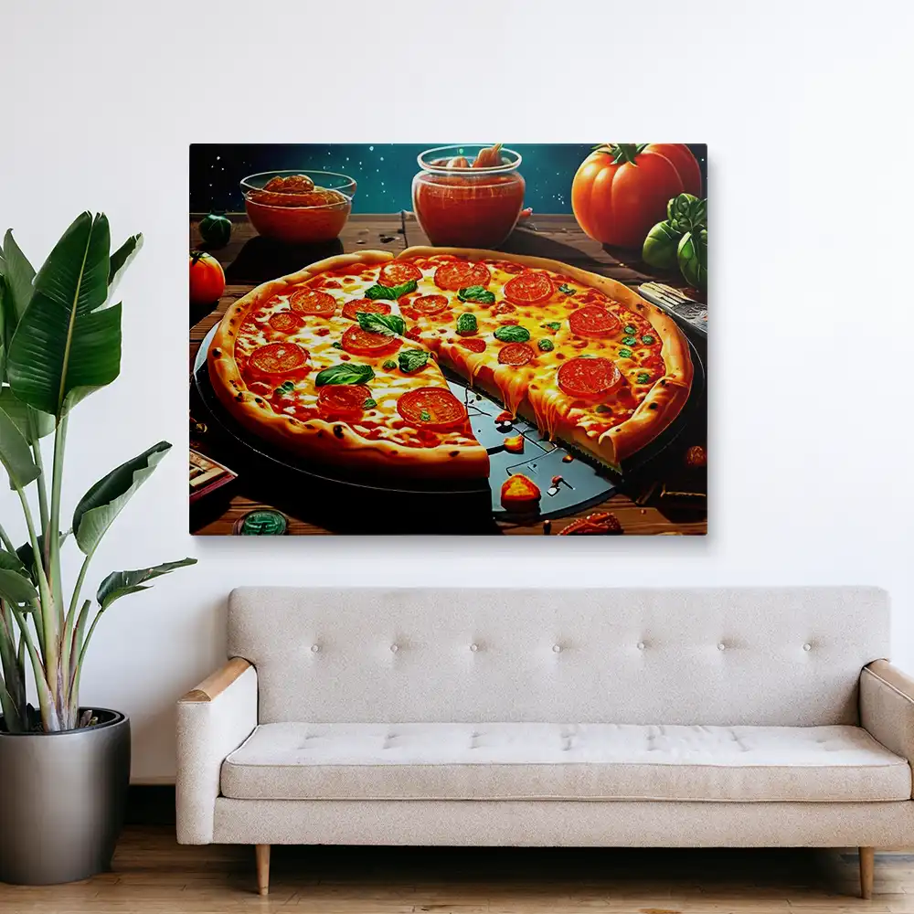 3 Painting of a pizza