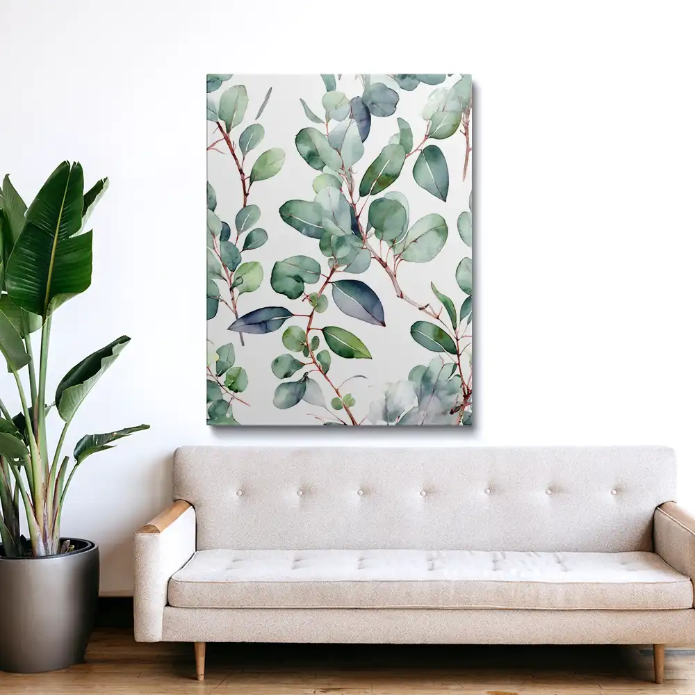 3 Watercolor eucalyptus branch