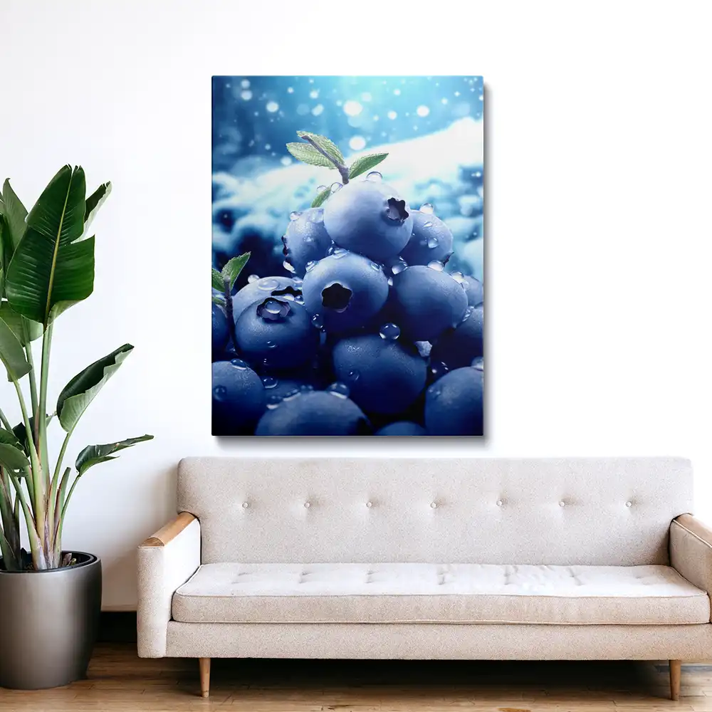 3 Blueberry portrait painting