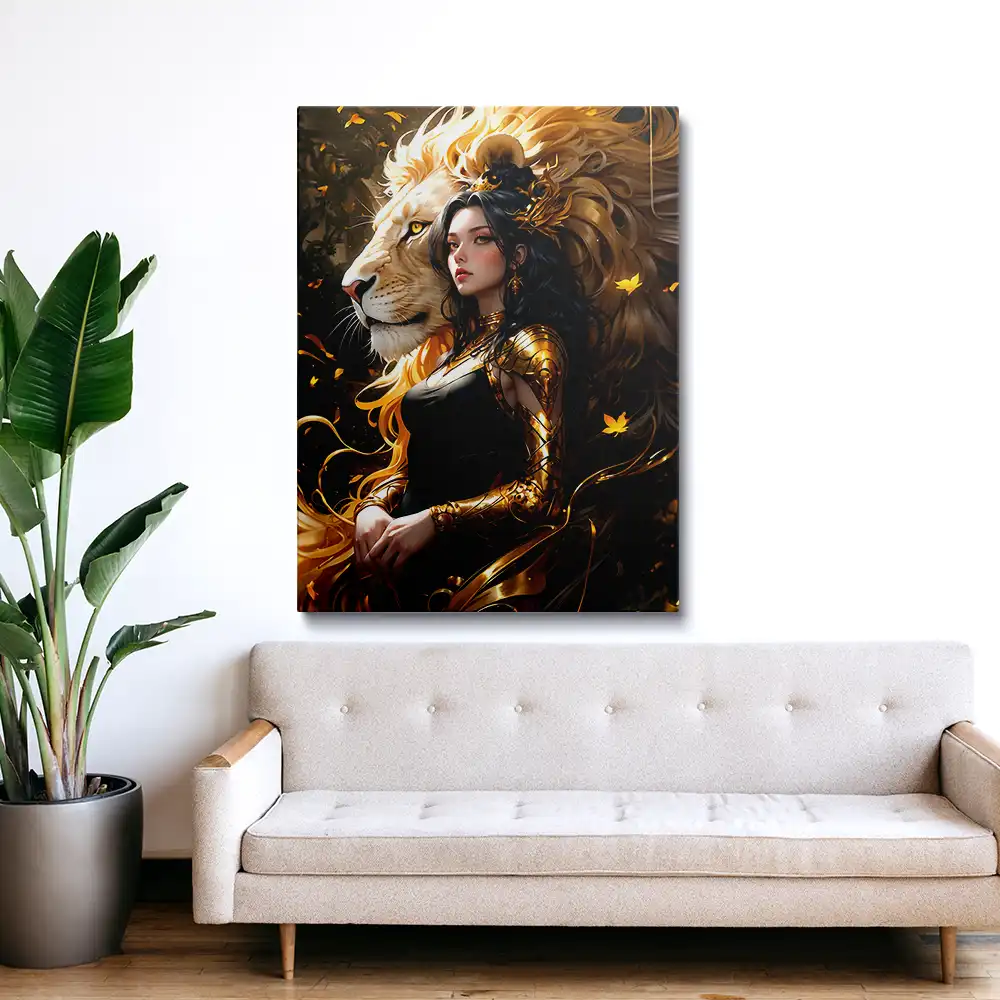 3 A Beautiful queen with her lion