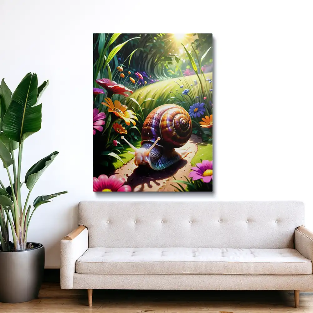 3 Snail portrait painting