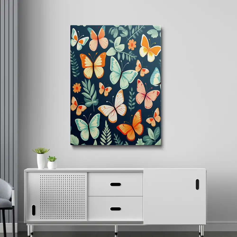 3 Butterflies painting