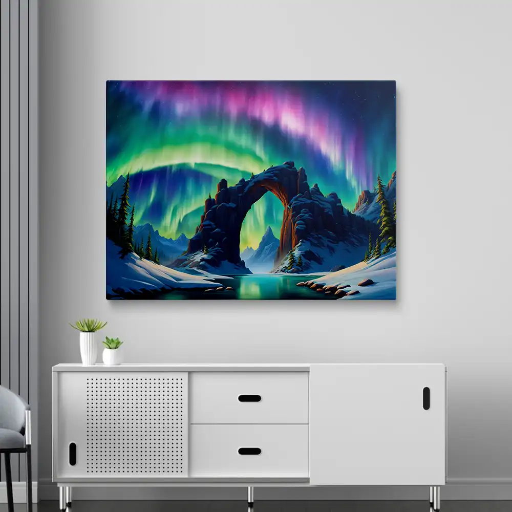 3 A rainbow shines over a cave