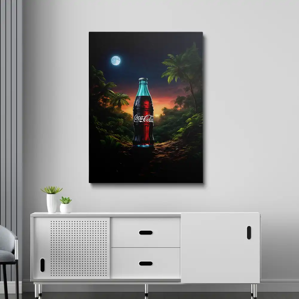 3 Coca-Cola bottle in the forest