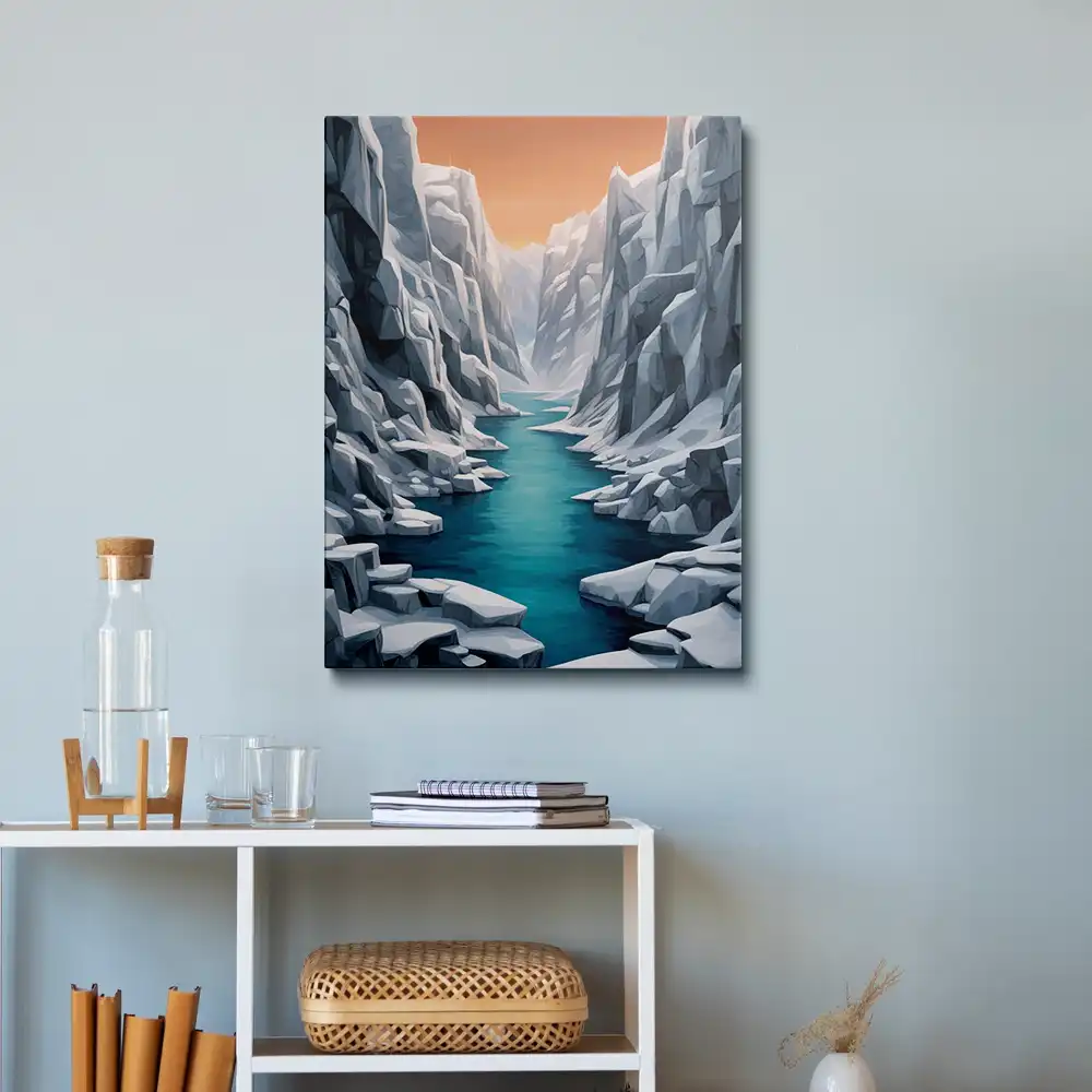 3 Frozen river in a blue world of ice