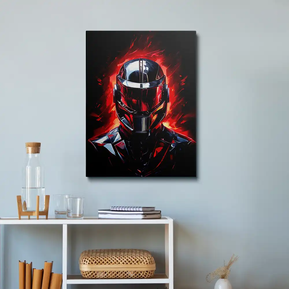 3 A person with a black and red helmet