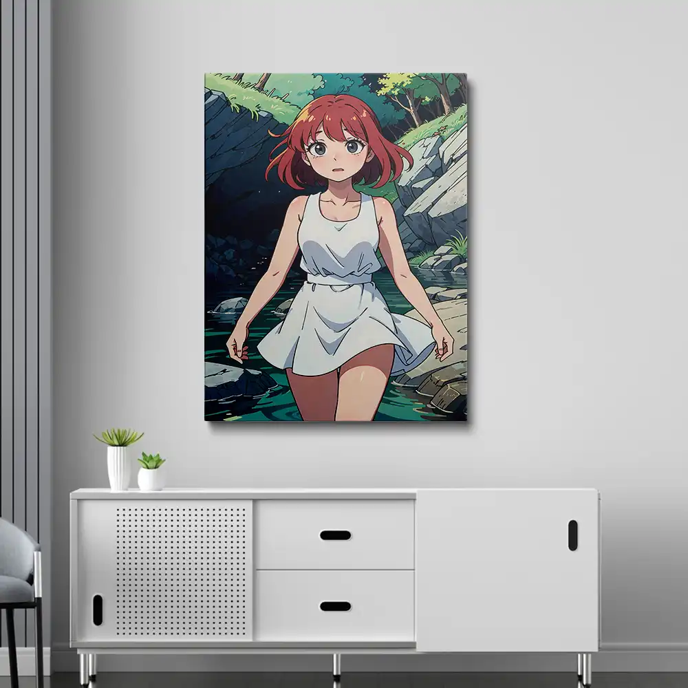 3 Anime girl in a white dress