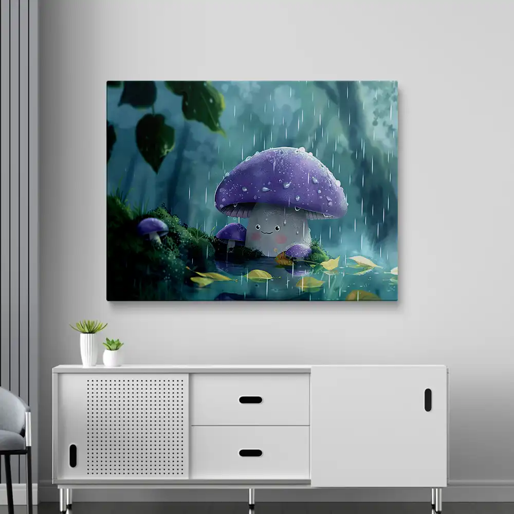 3 Cute purple mushroom