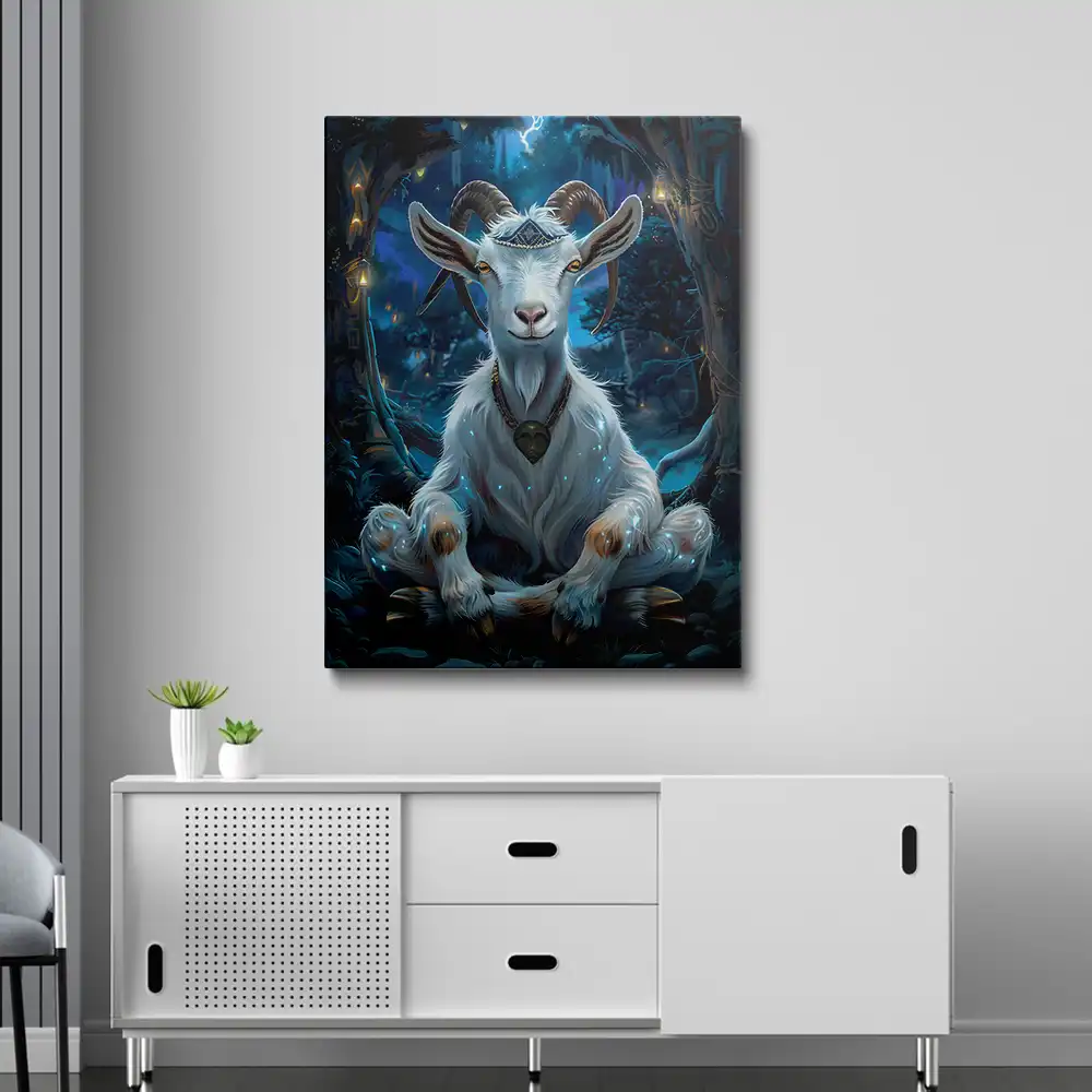 3 Forest meditating goat