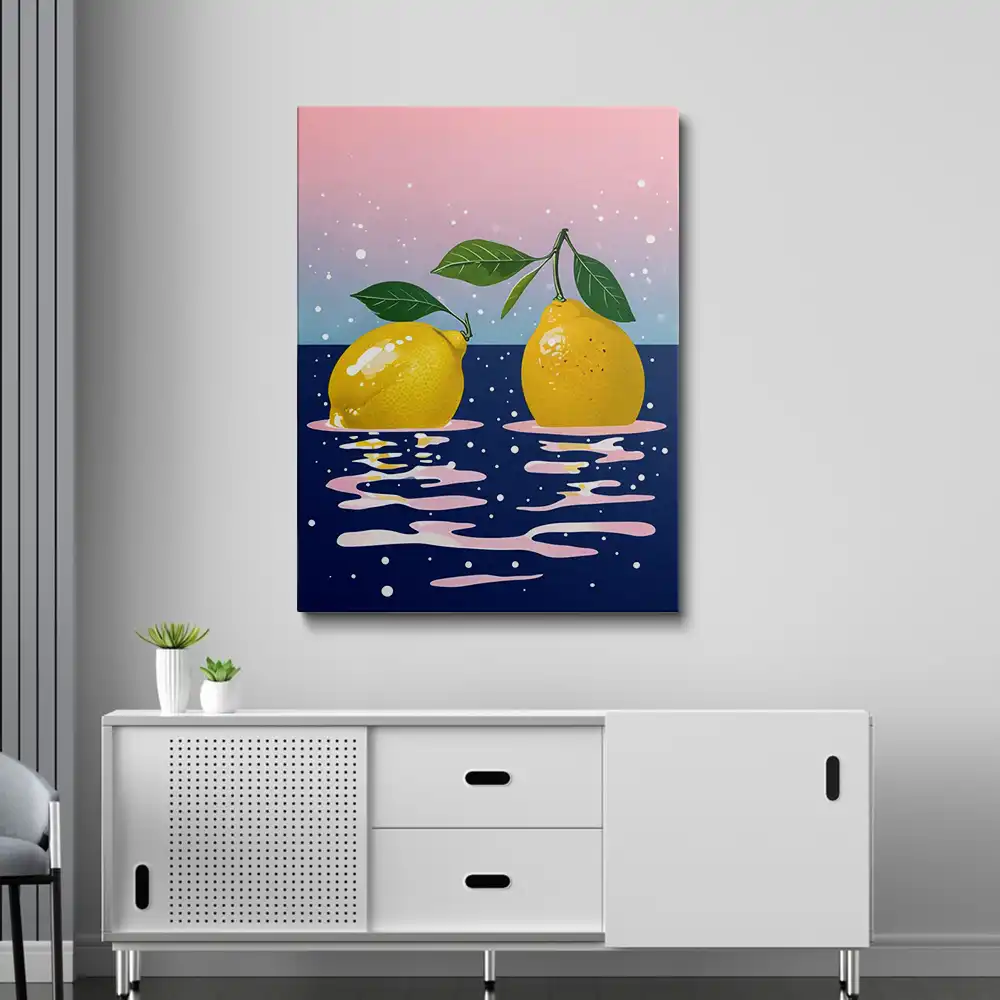 3 Lemon fruit painting