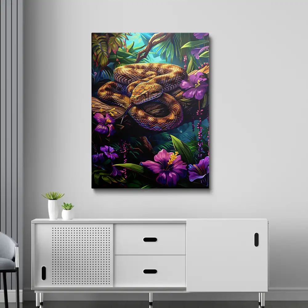 3 Glowing snake in mystical forest