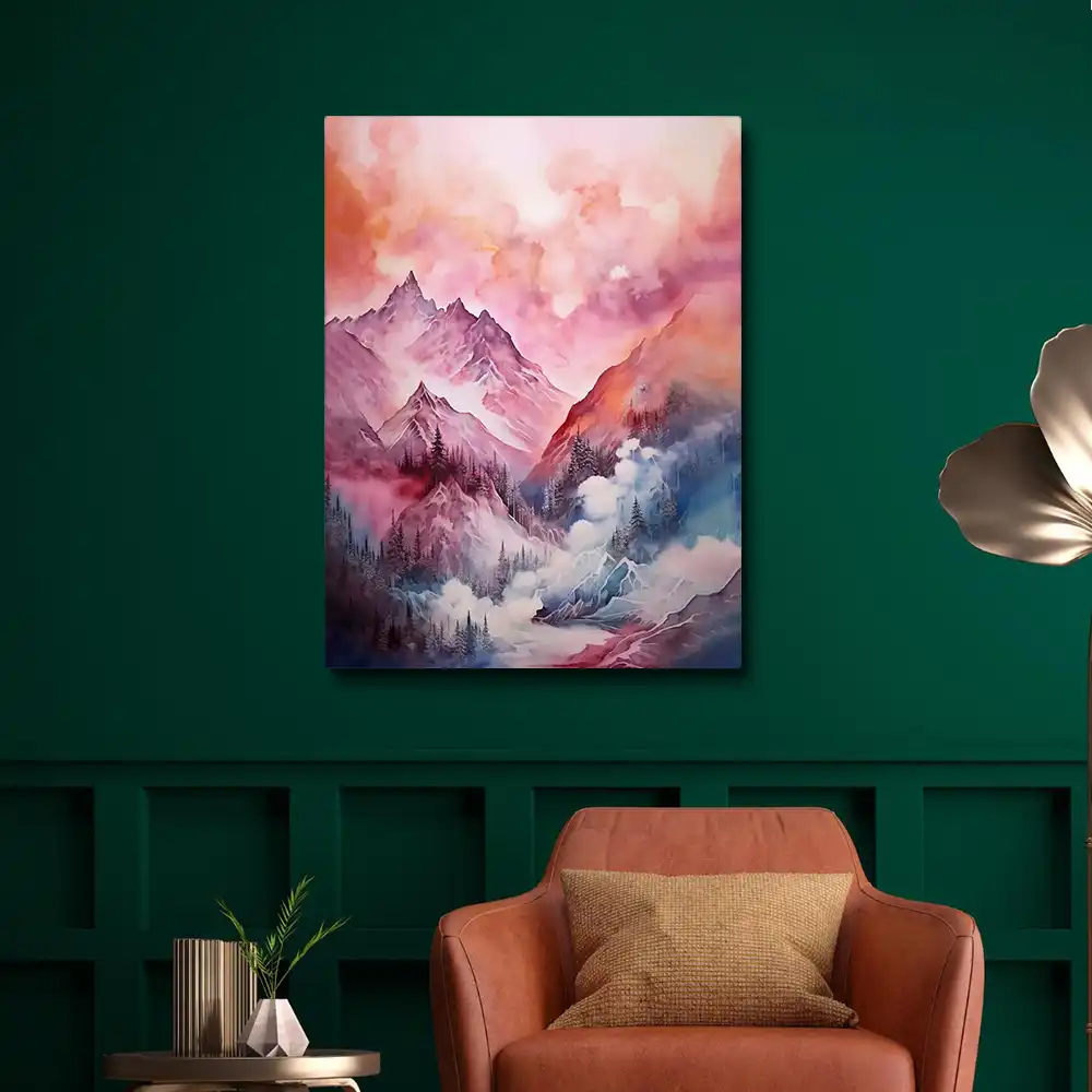 3 Beautiful pink mountains