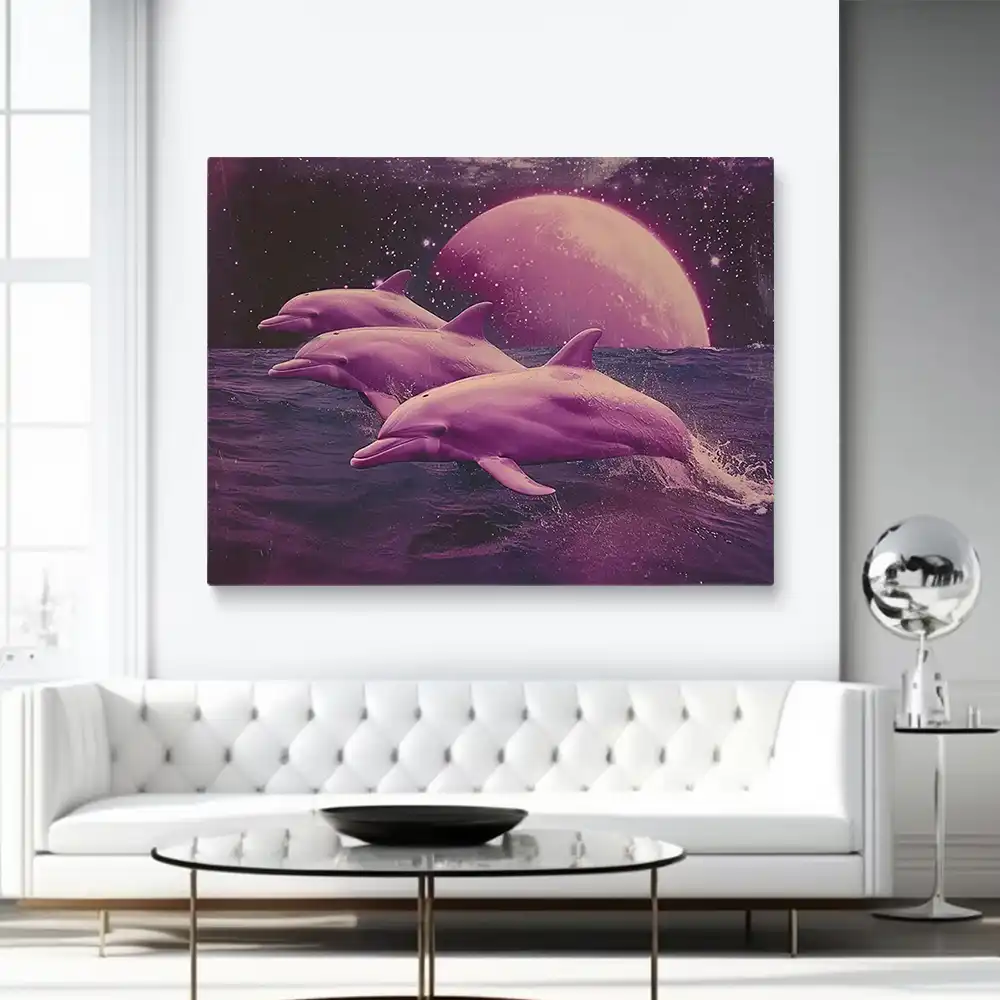 3 Purple dolphins