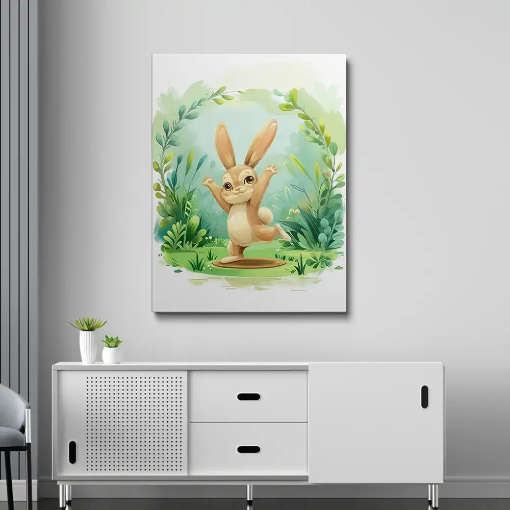 3 Rabbit practicing yoga