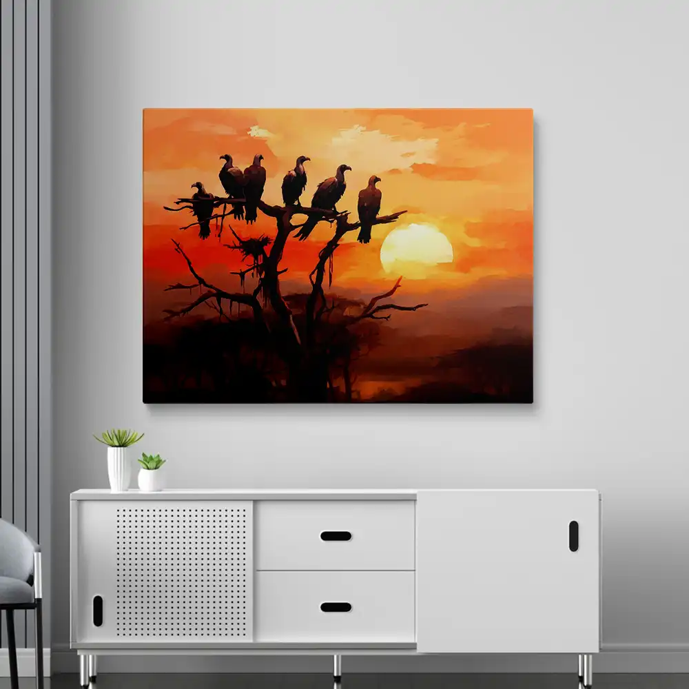 3 Birds in the sunset