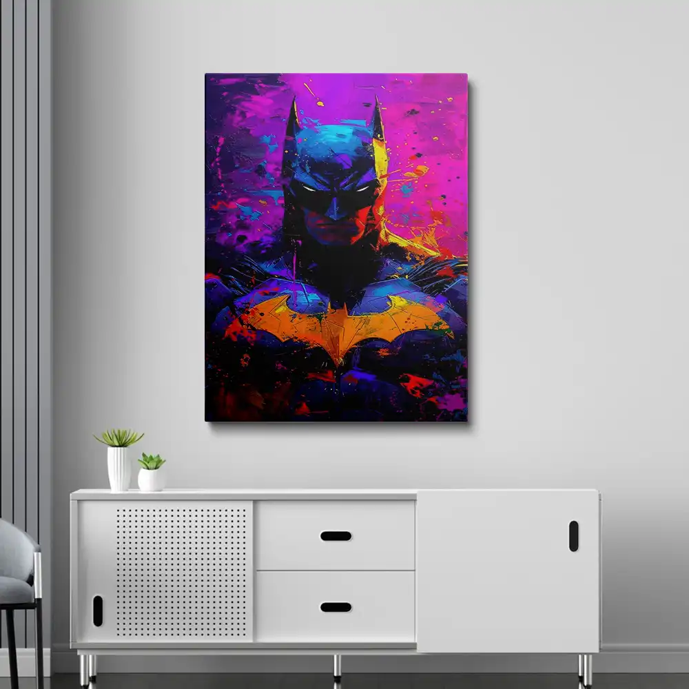 3 Batman portrait painting