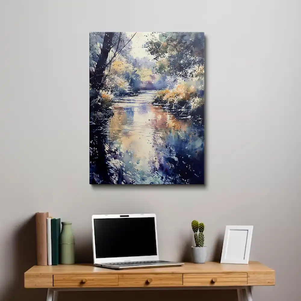 3 illustration of river and nature