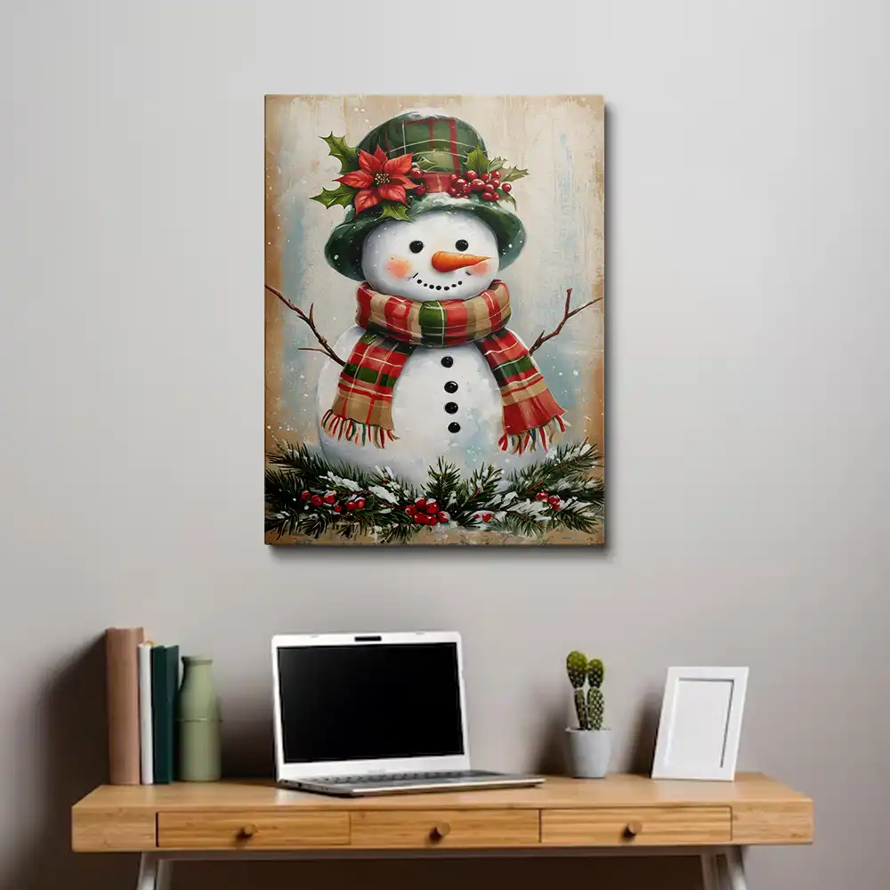 3 Cheerful festive snowman
