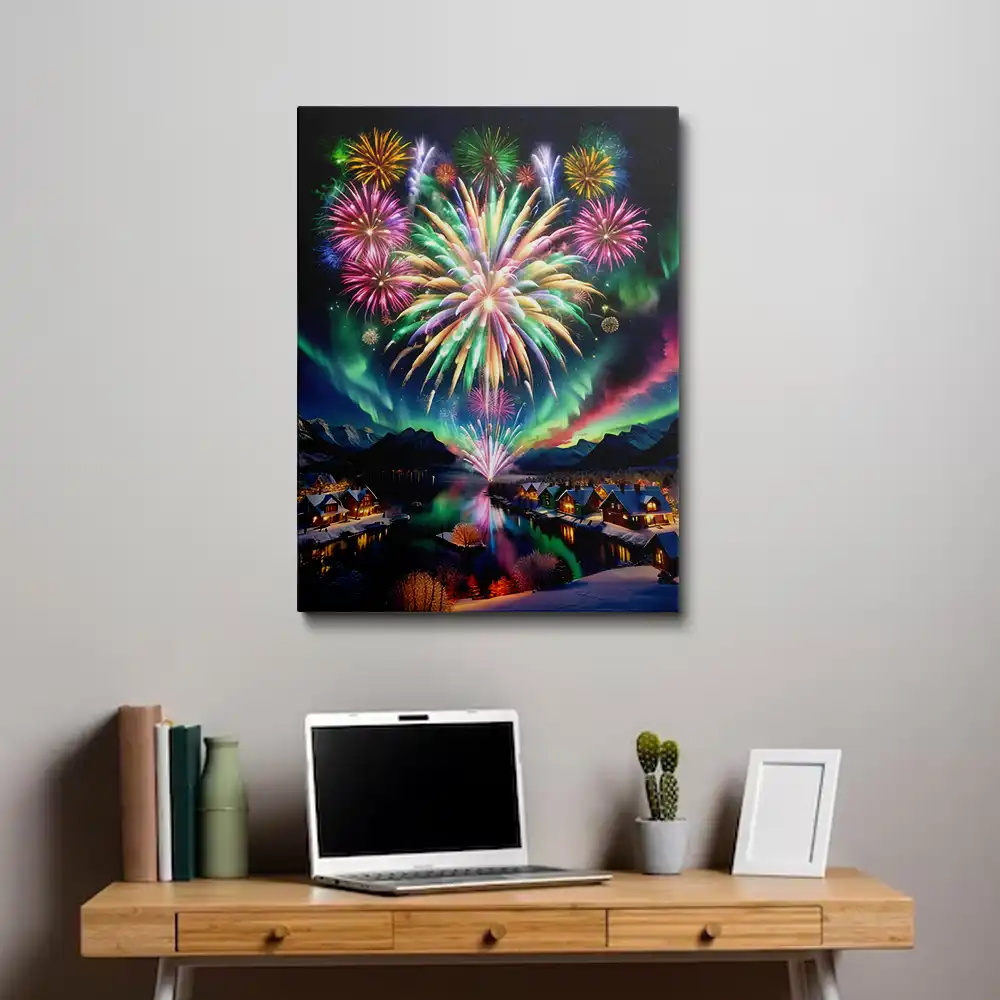 3 Fireworks lighting the sky