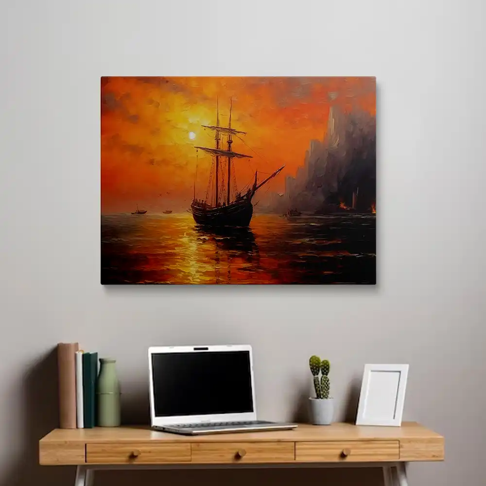 3 Fisherman boat at dusk