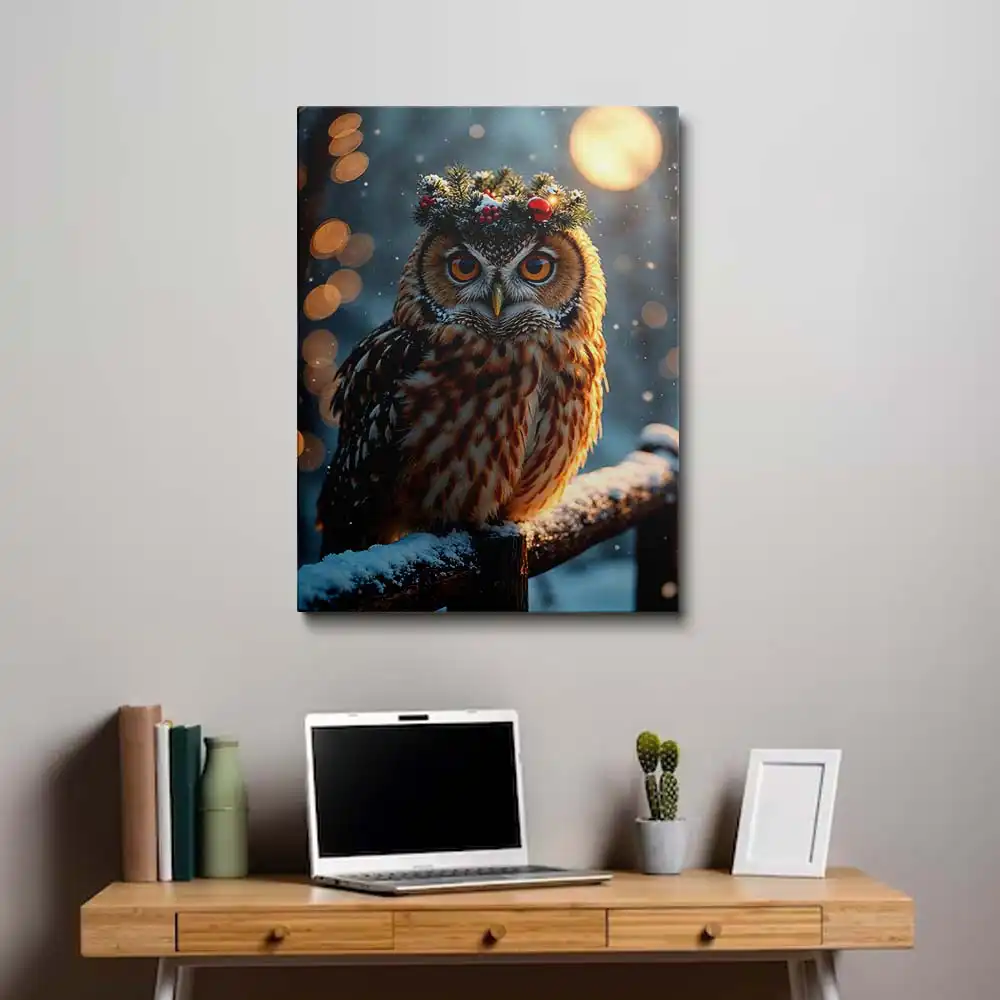 3 Festive bird portrait at christmas